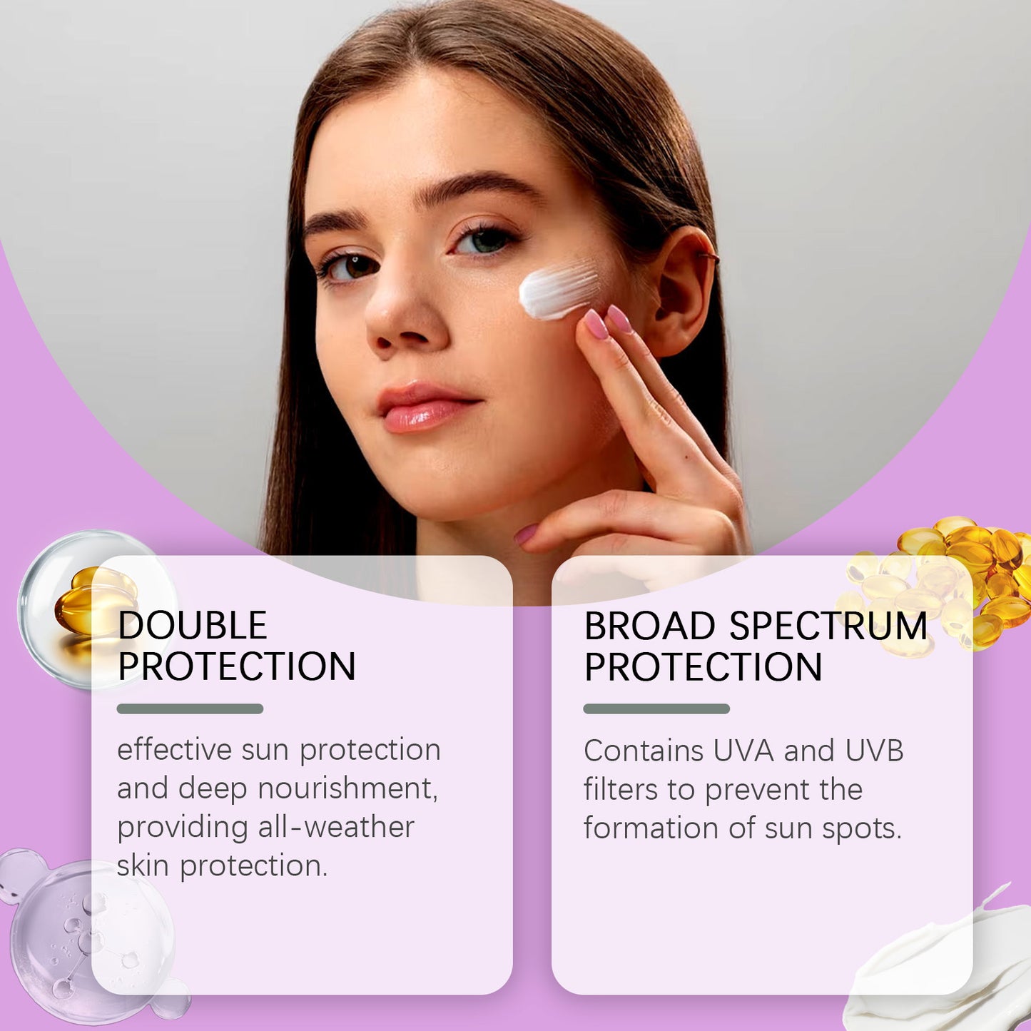 Hydrating Sunscreen Cream with Centella Asiatica & Hyaluronic Acid
