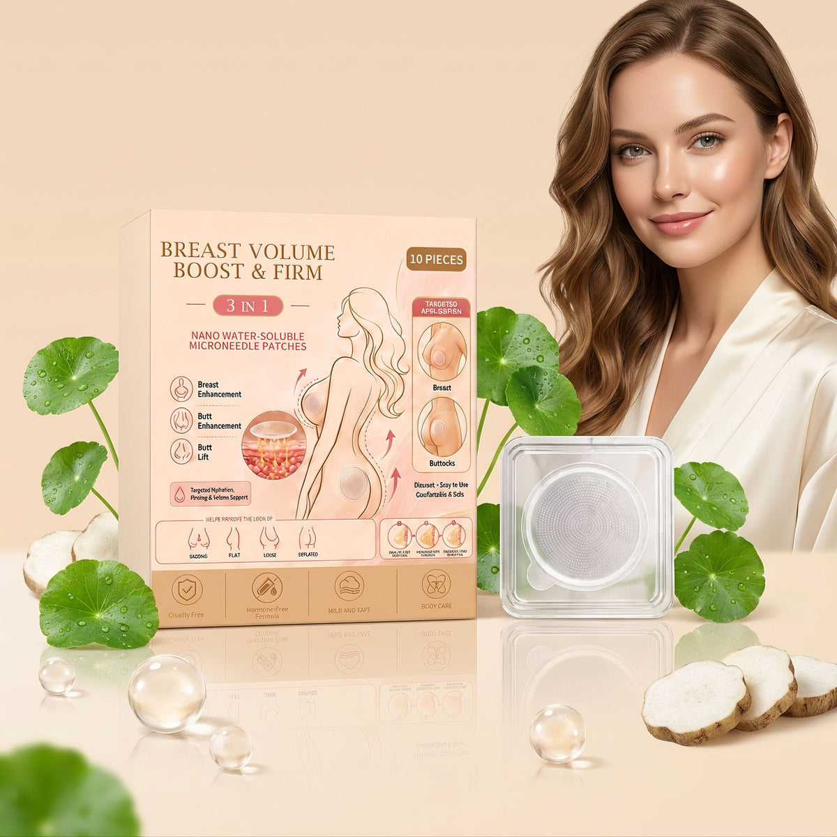 Body Care Patches - 10 Pieces for Bust & Hips