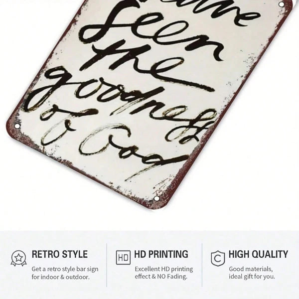 Metal Tin Sign Wall Decoration - 20 cm x 20 cm