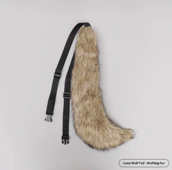 Wolf Ear Cosplay Headpiece & Tail Plush Accessory Set