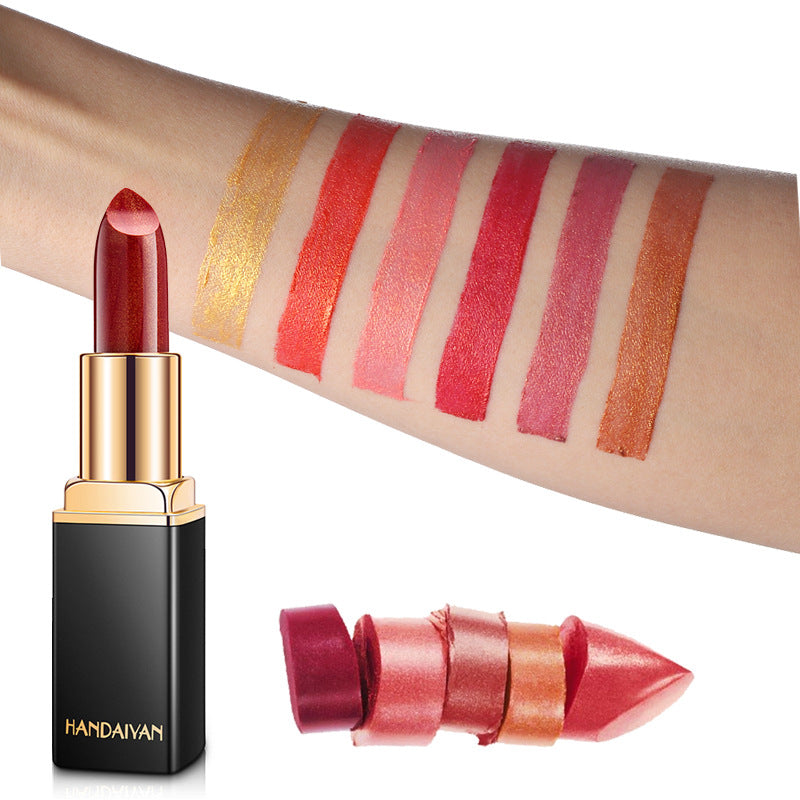 Mermaid Metallic Lipstick - Color Changing Pearlescent Lip Color with Temperature Effect