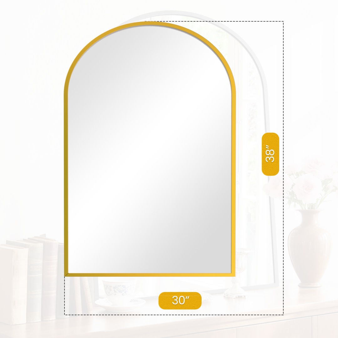 Bathroom Wall Mirror, Metal Frame Vanity Mirror For Bedroom,