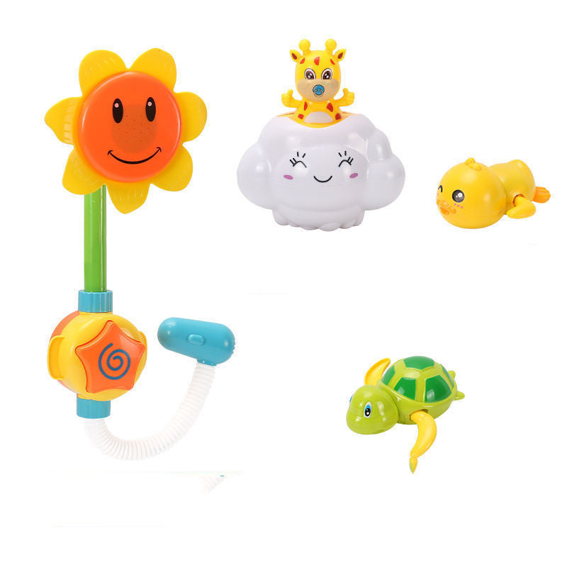 Kids Water Play Bath Toy Set with Water Spraying Ducks and Animals