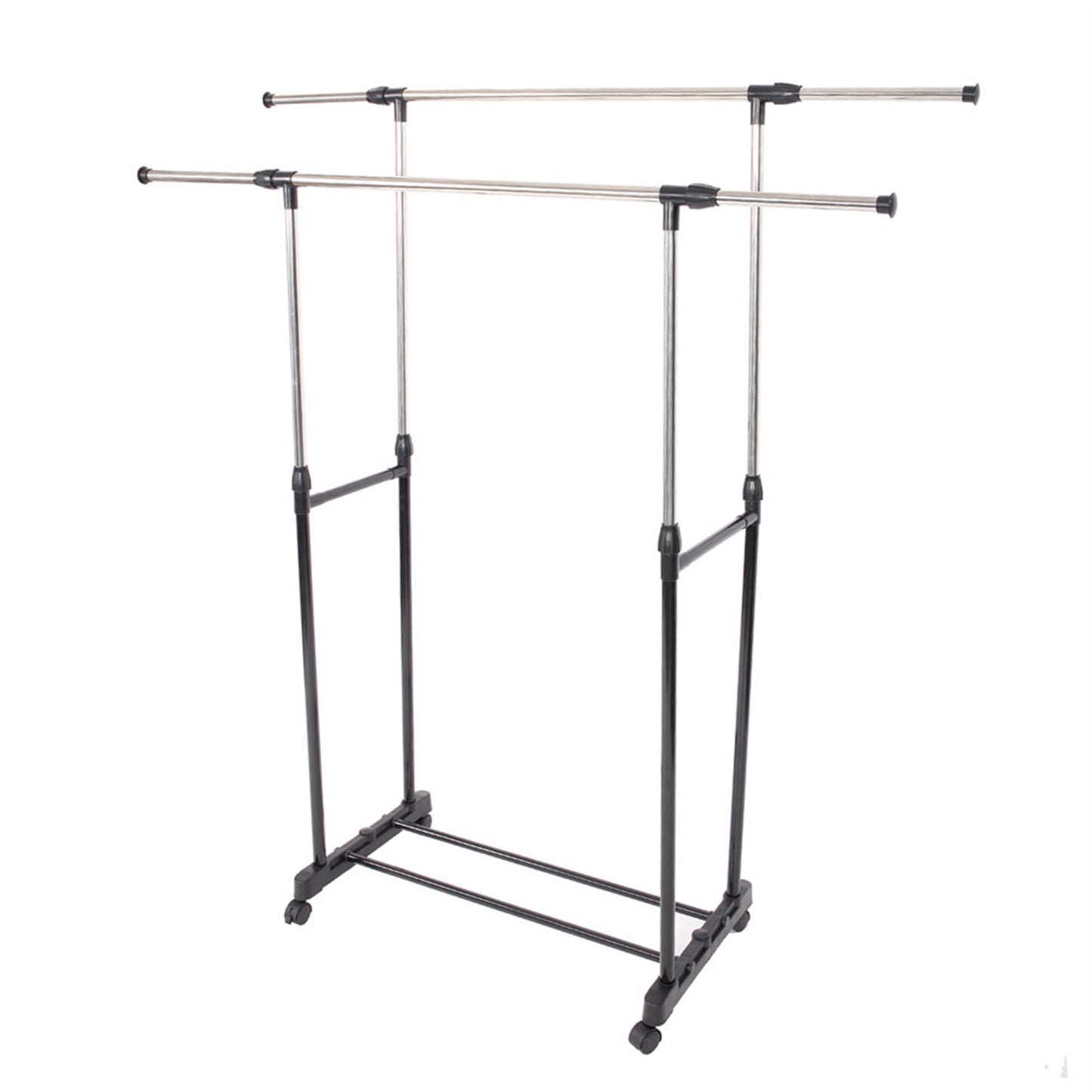 Adjustable Portable Rolling Garment Rack with Lockable Wheels