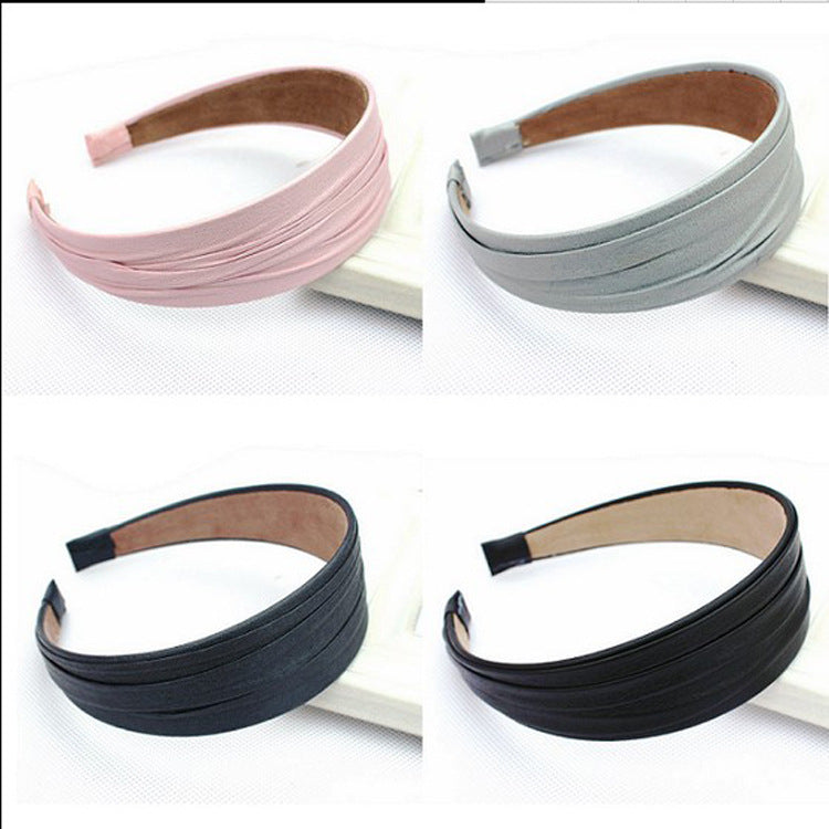 Wide Brim Leather Hair Headband
