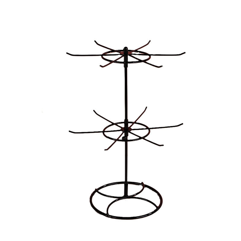 Night Market Display Stand for Small Goods Jewelry Lipsticks Dual-Tier Iron Shelf