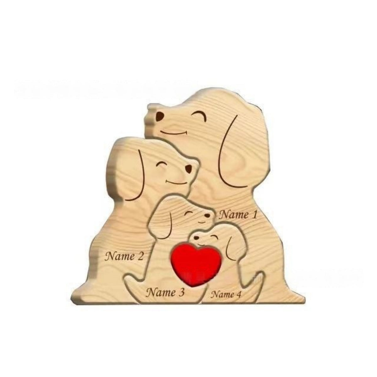 Wooden Dog-Shaped Ornaments - Modern Home Decor