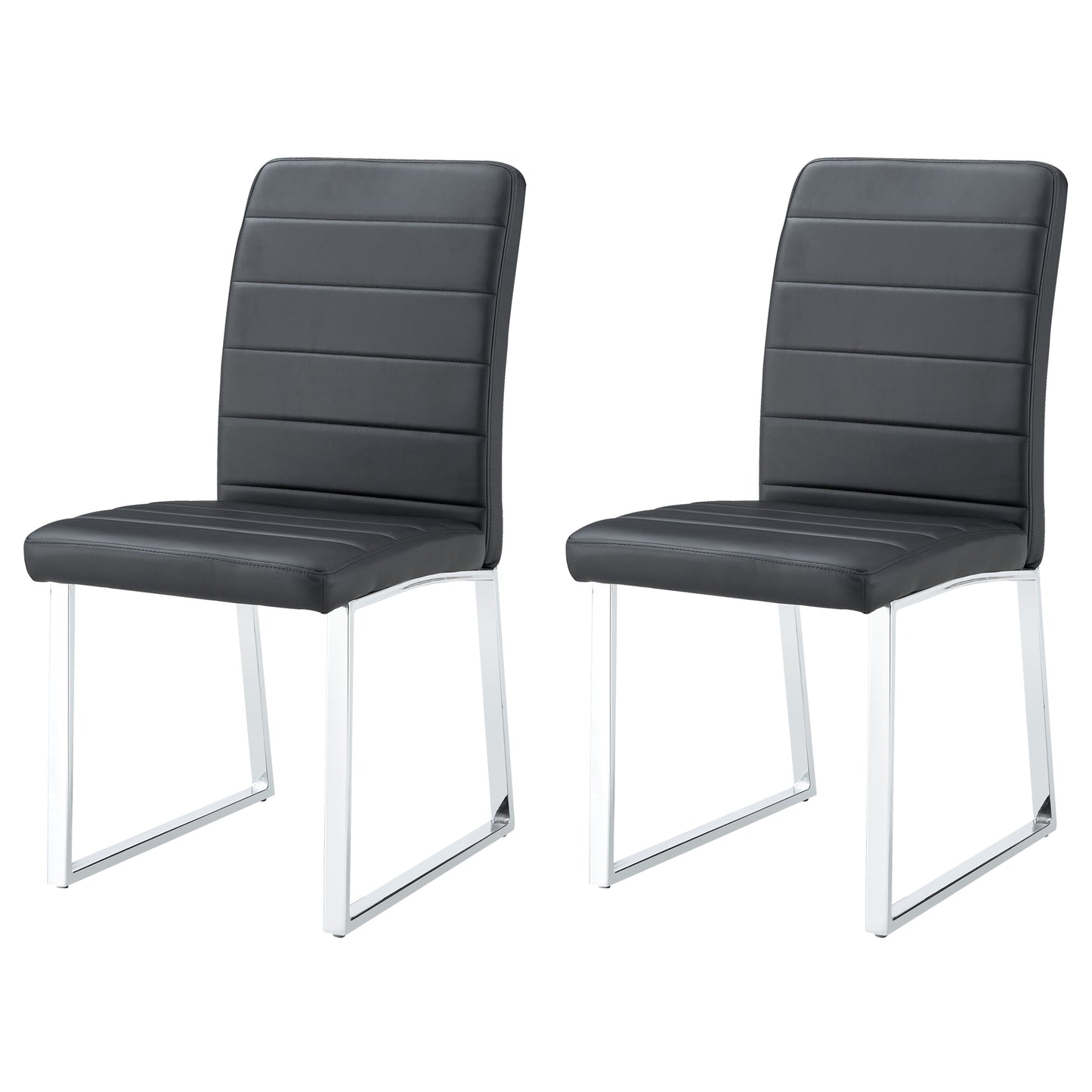 2-Pack - Premium PU Office Dining Chairs With High-density Foam,