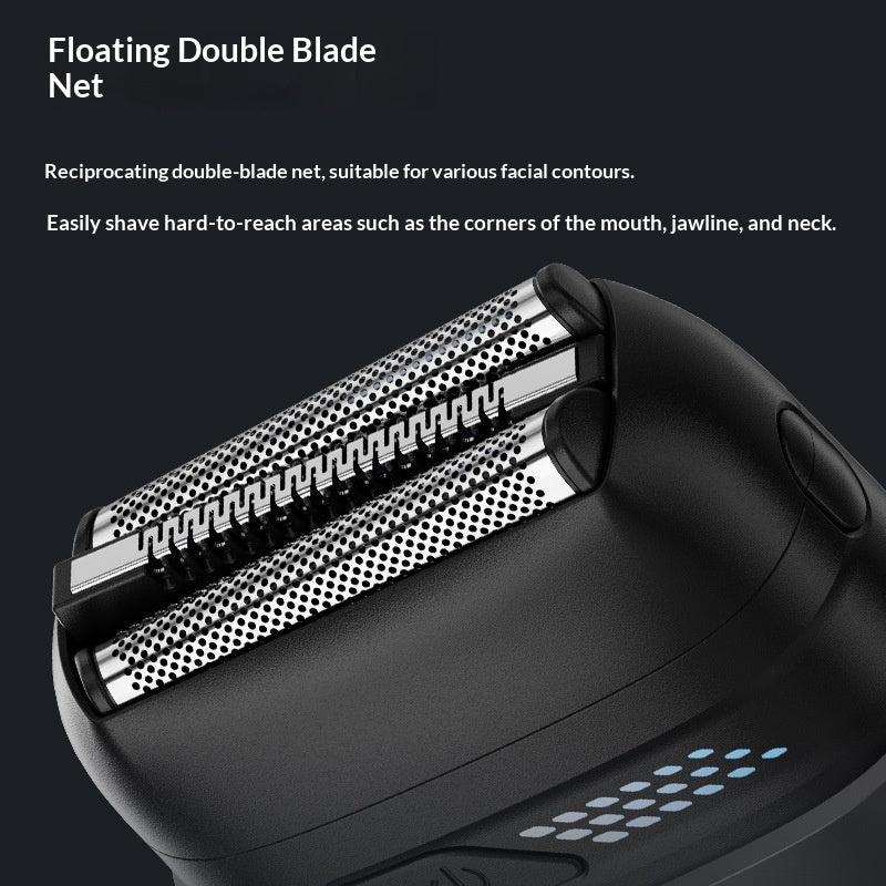 Rechargeable Electric Body Shaver - 90min Runtime, Waterproof, Gray