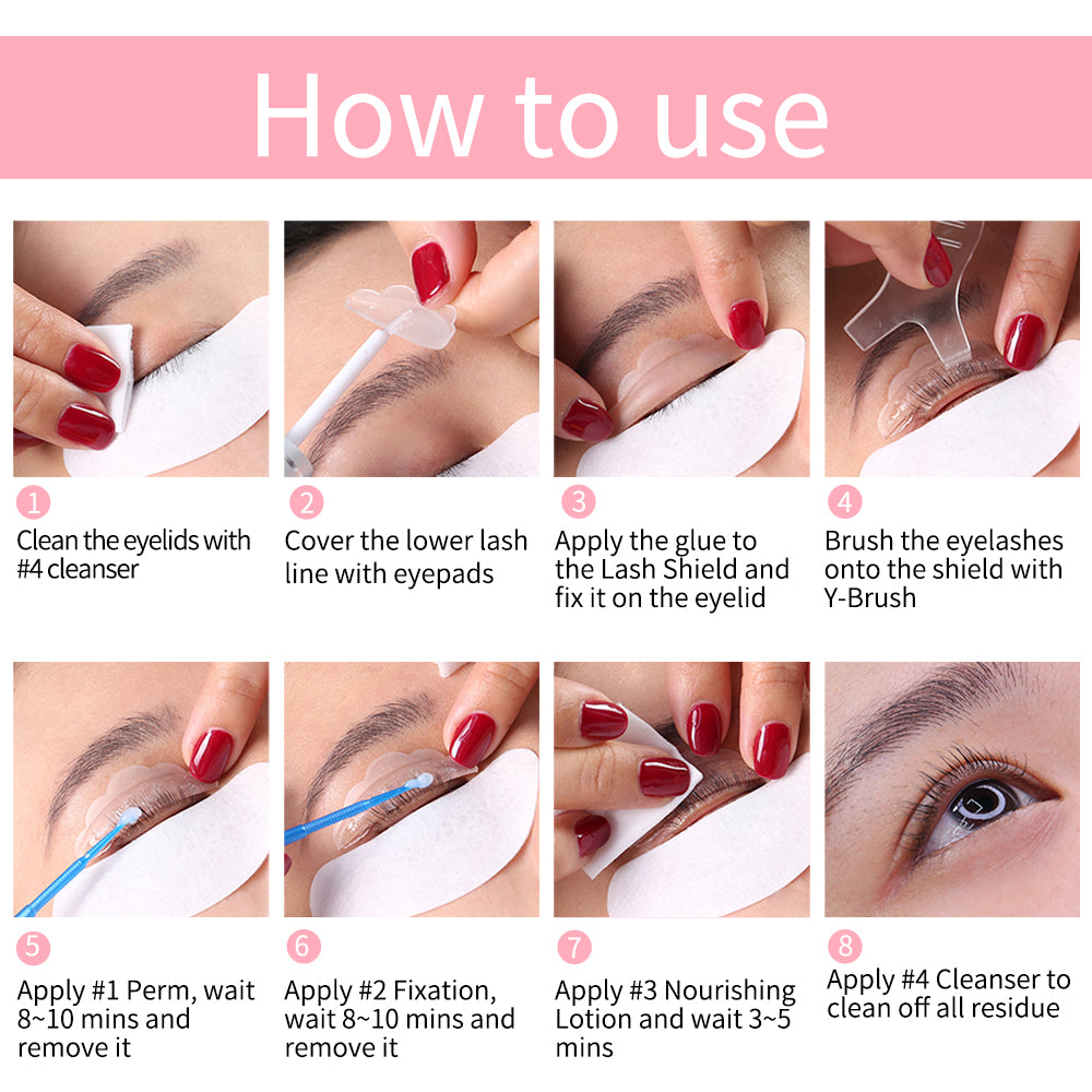 10 Pairs Eyelash Lift Perming Lotion Set - Professional Lash Lift Kit