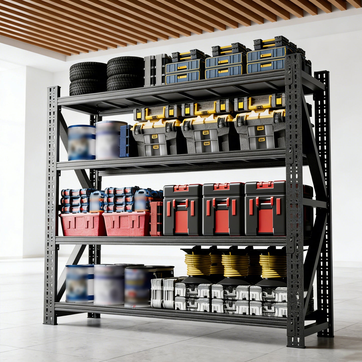 Heavy Duty Garage Shelving 6000LBS, Extra Wide Metal Adjustable