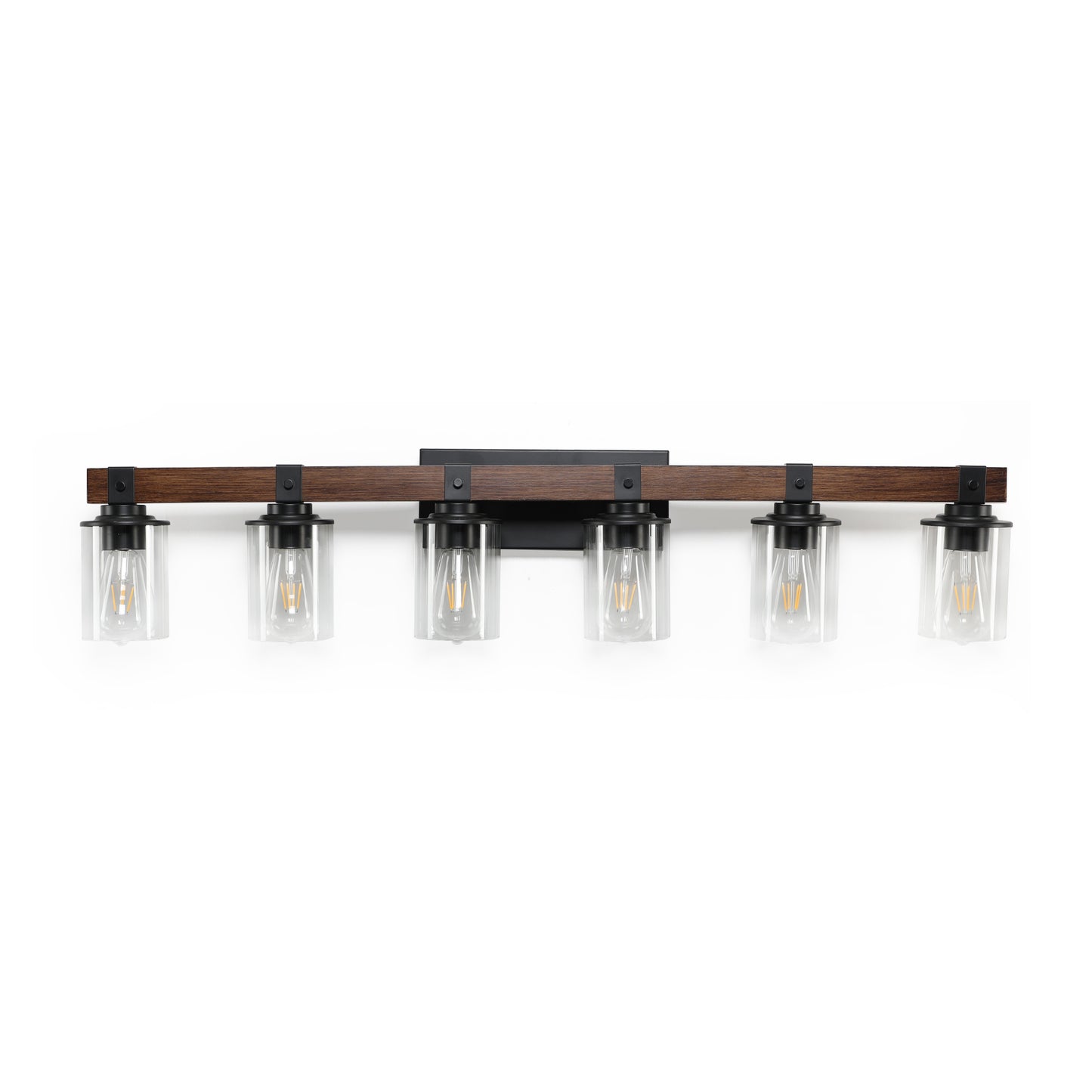 Rustic 6-Light Vanity Light Fixture - Industrial Bathroom Sconce