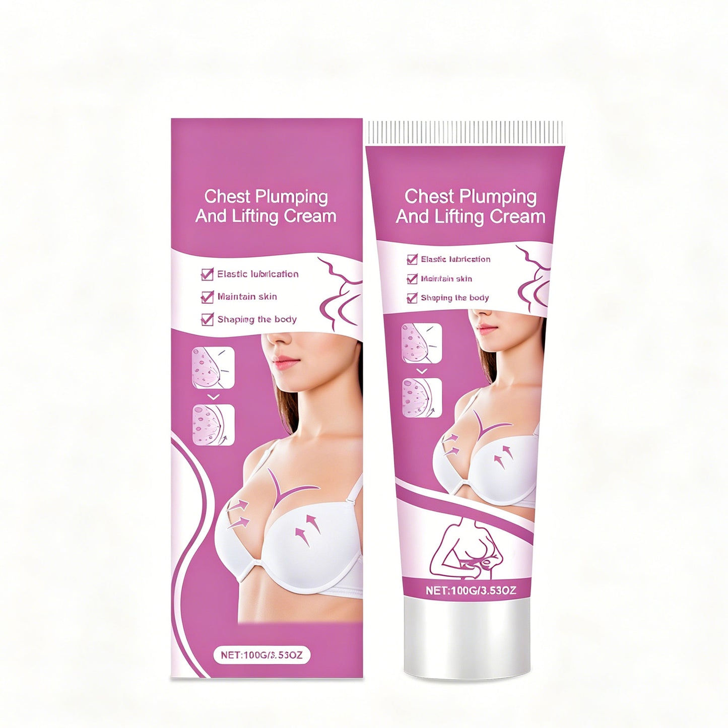 Breast Firming & Plumping Massage Cream - Vitamin E & Soy Protein Bust Lotion