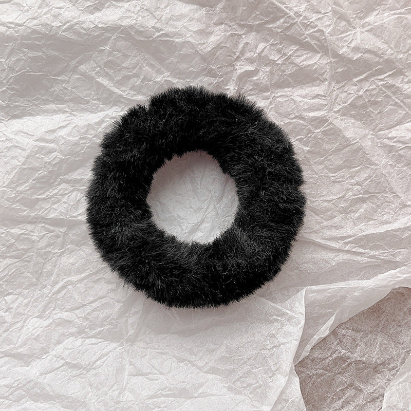 Cute Plush Elastic Hair Scrunchie - Soft Large Intestine Style Hair Band