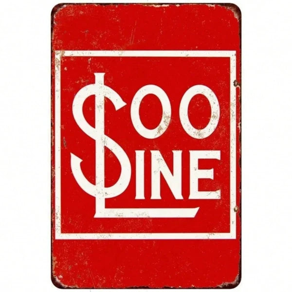 Soo Line Railroad Vintage Metal Sign - 8x12 Inches
