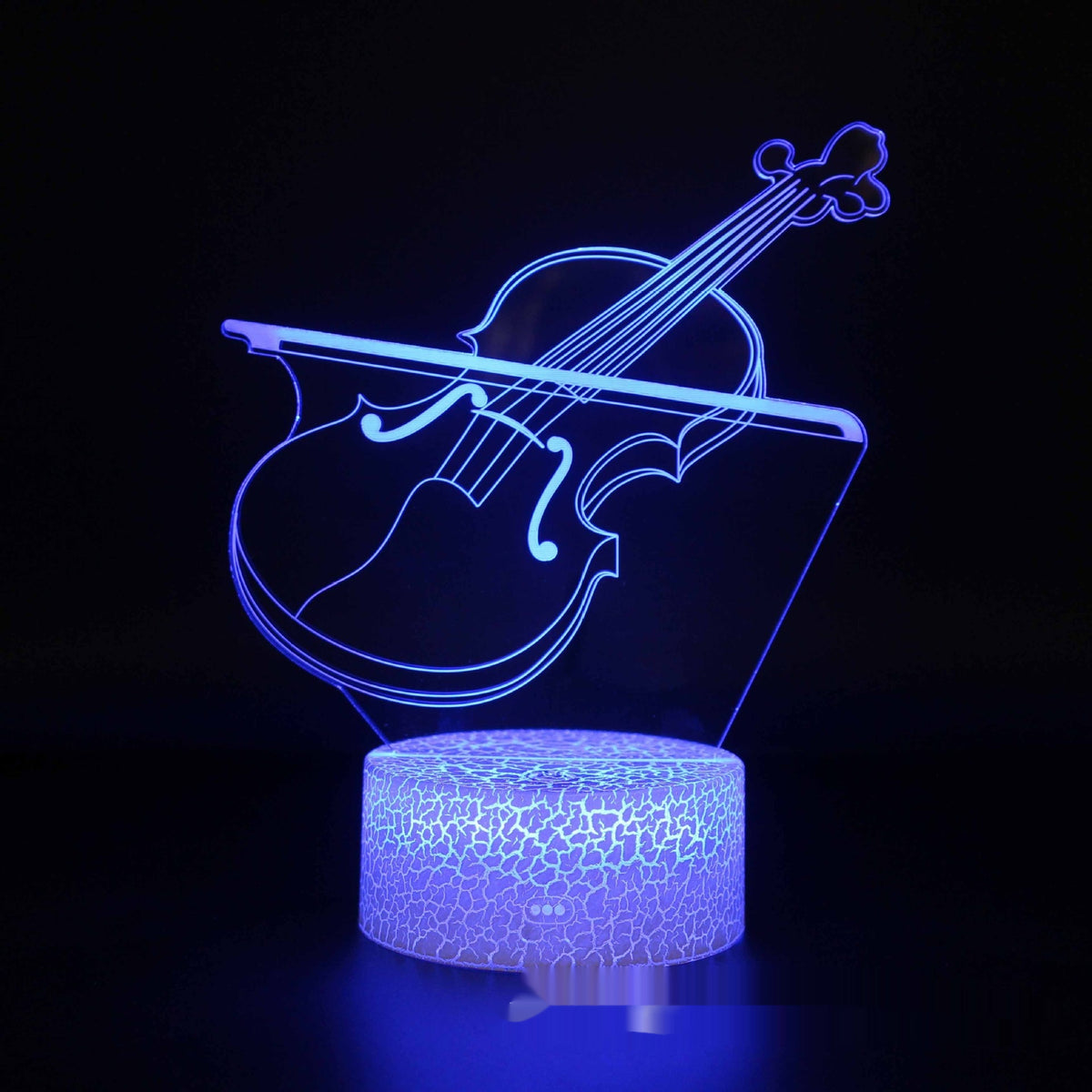 Electric Guitar Violin 3D Table Lamp with Multi-Color Touch & Remote