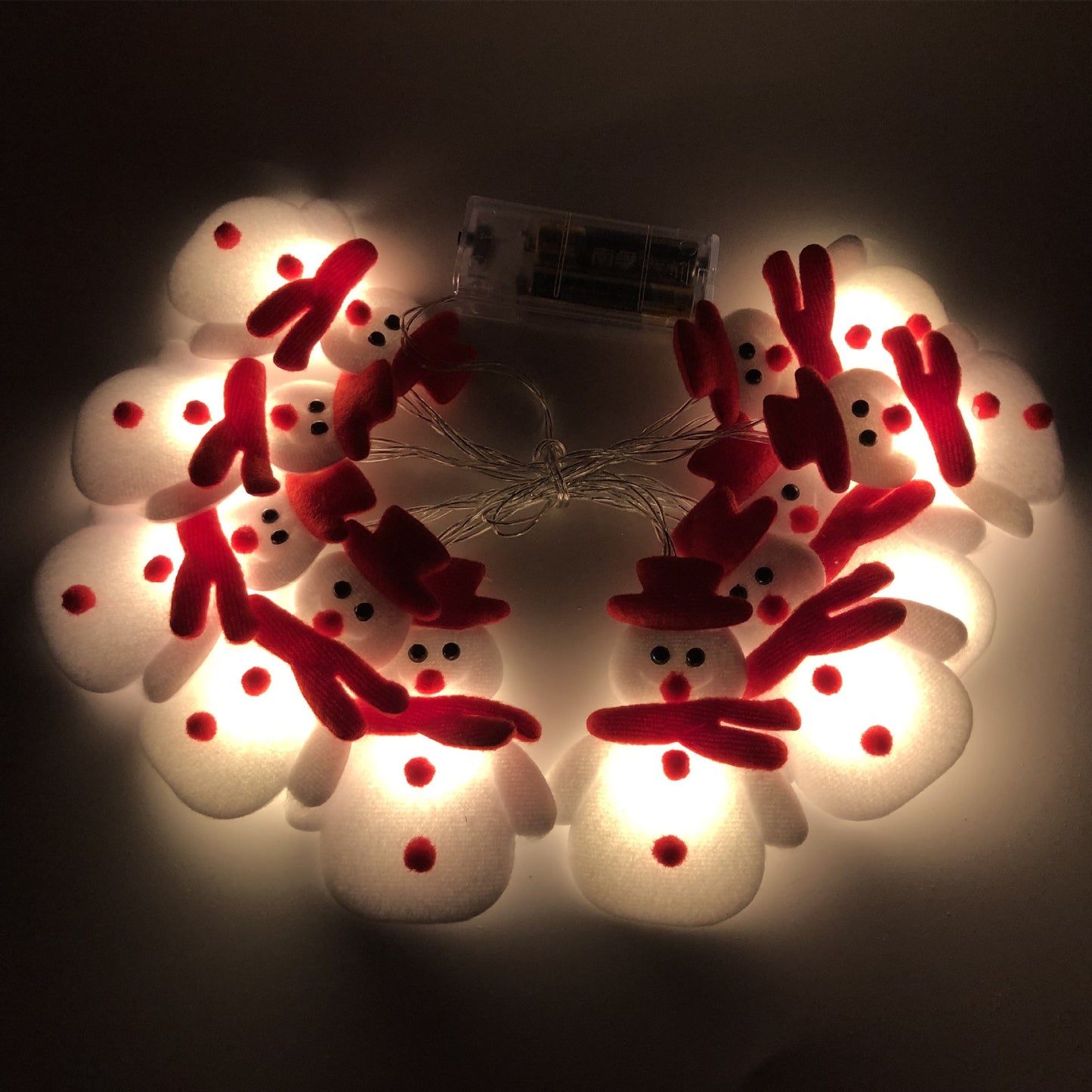 Christmas Plush Snowman Light String - Holiday Party Decor & Garden Lantern