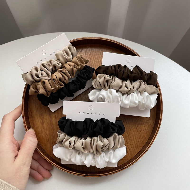 Silky Satin French Hair Ties Set - Elegant Hair Accessories