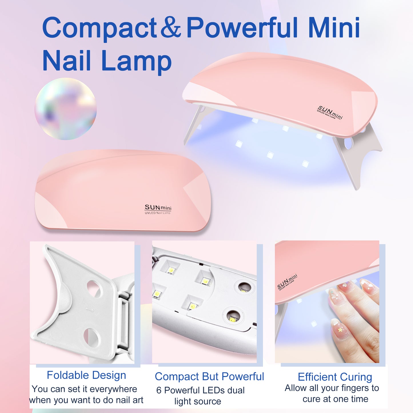 6-Color Poly Gel Nail Extension Kit with UV Lamp and Starter Tools
