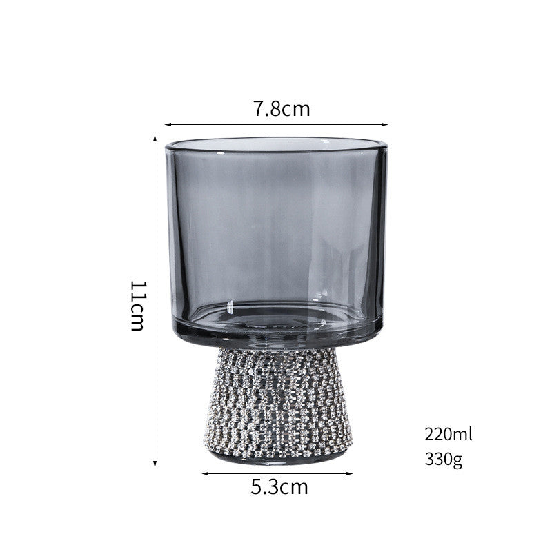 Luxury Diamond-Encrusted Crystal Wine Glass - Multiple Colors & Styles