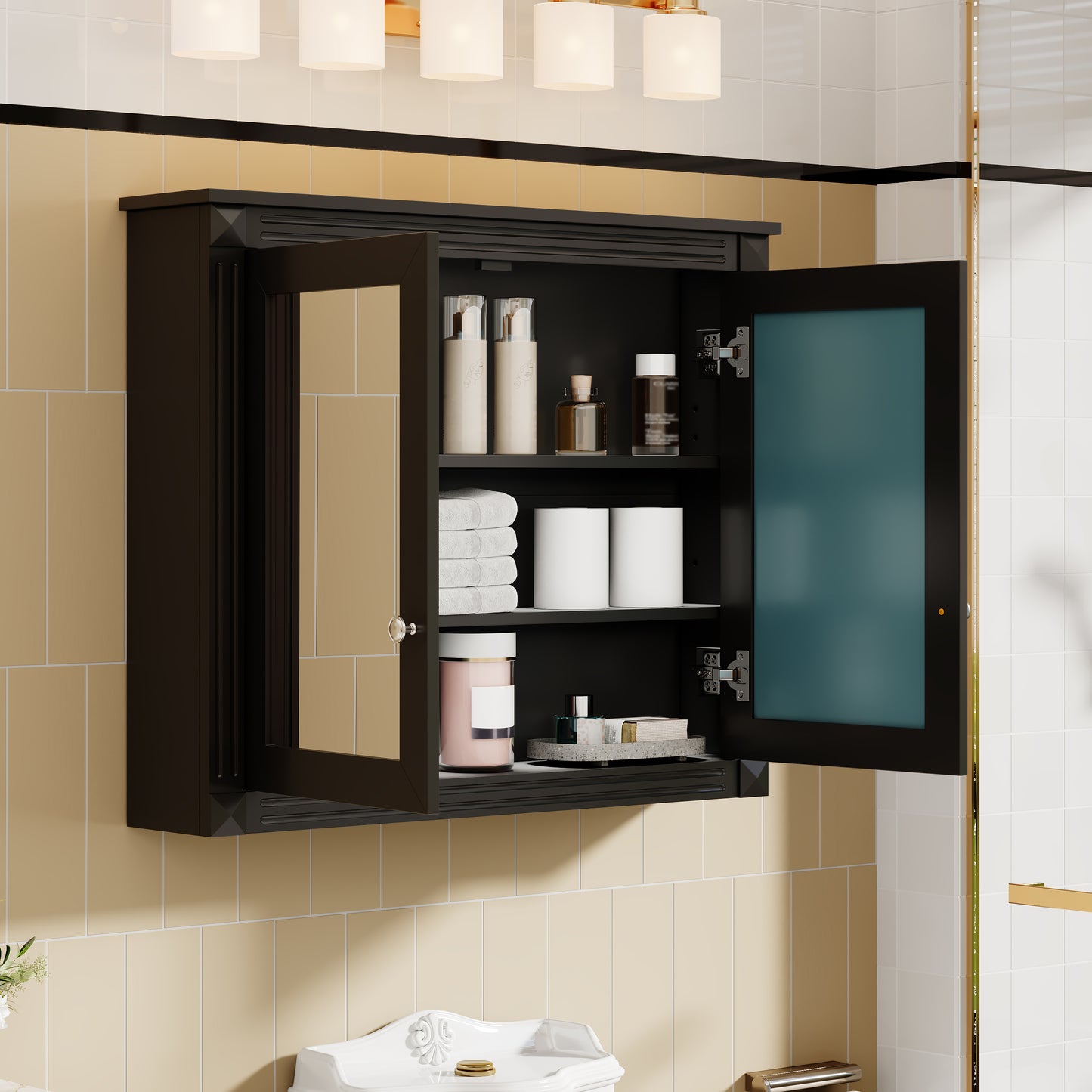 36 X 28 Medicine Cabinet, Wall Mounted Bathroom Storage Modern