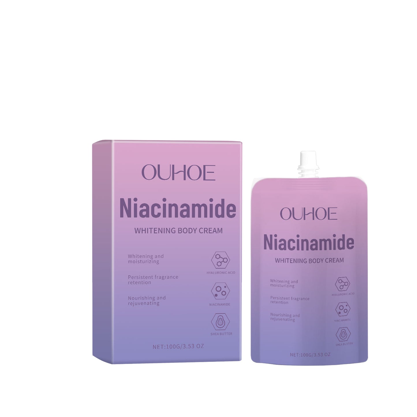 Niacinamide Brightening Body Cream - Moisturizing & Firming Skin Lotion