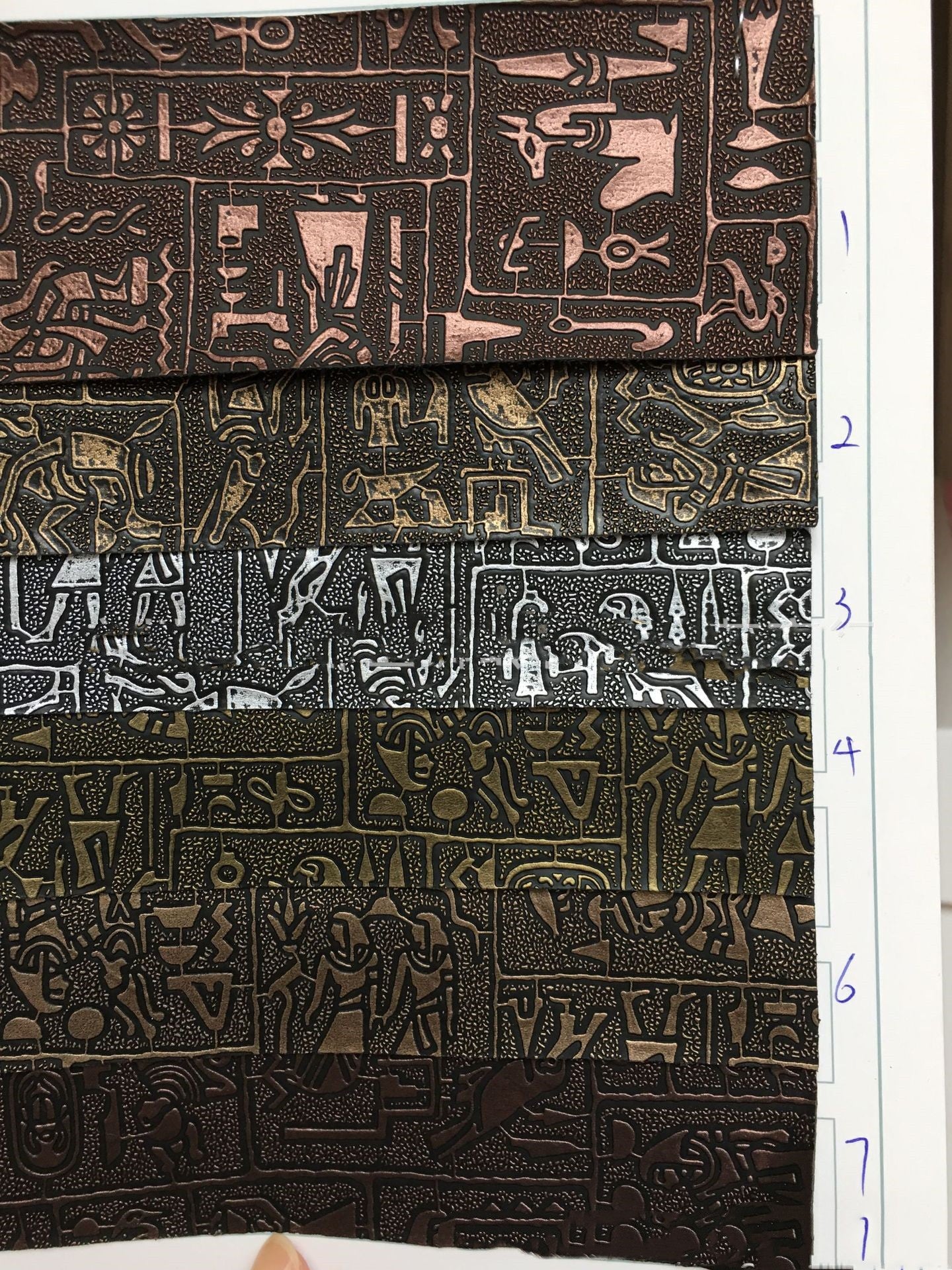 Artificial Leather Fabric for Crafts and Upholstery - Antique Pattern