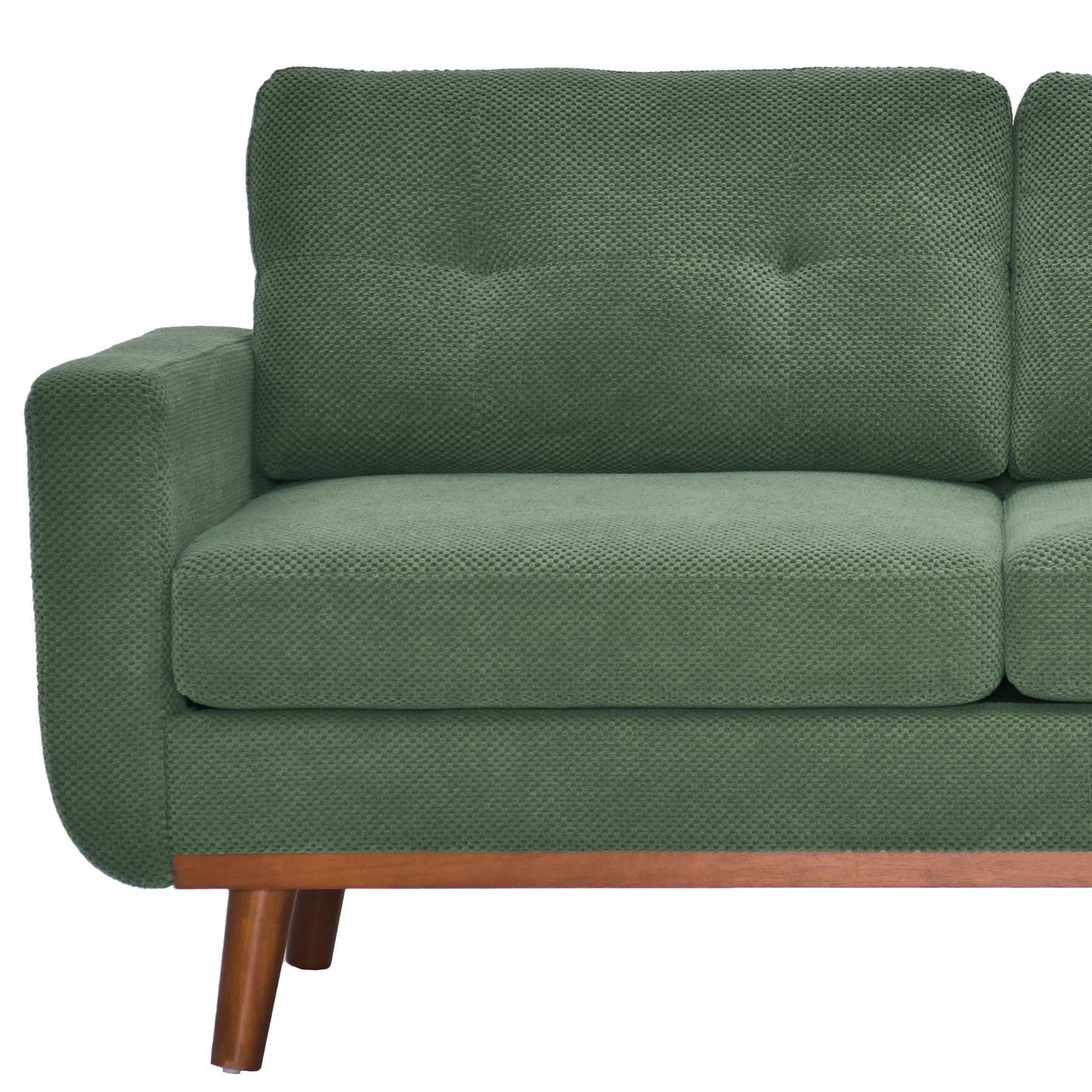65-Inch Modern Minimalist Two-Seater Sofa - Dark Green