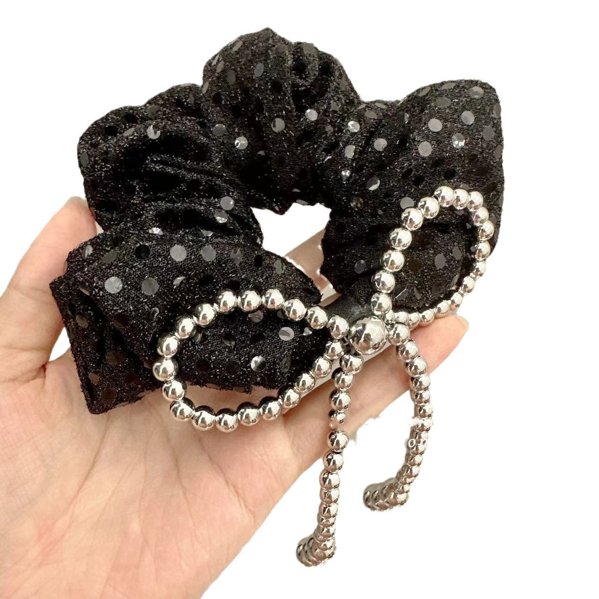 Retro Dot Hair Ring - Handmade