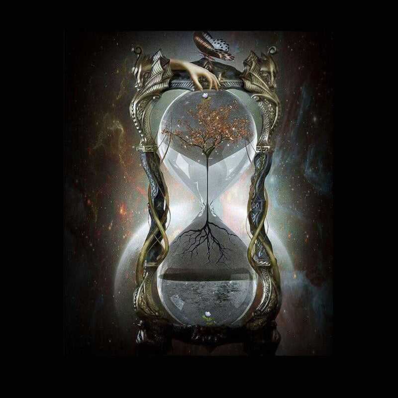 Natural Hourglass Diamond Painting Kit - Custom Sizes 30x20cm & 60x40cm