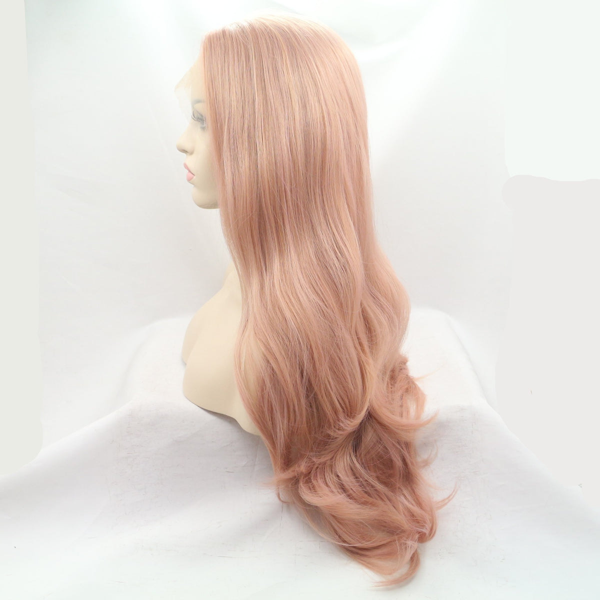 Big Wave Synthetic Front Lace Wig - Pink
