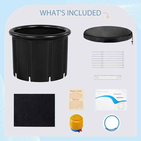 102-Gallon Portable Ice Bath Tub for Cold Therapy & Recovery
