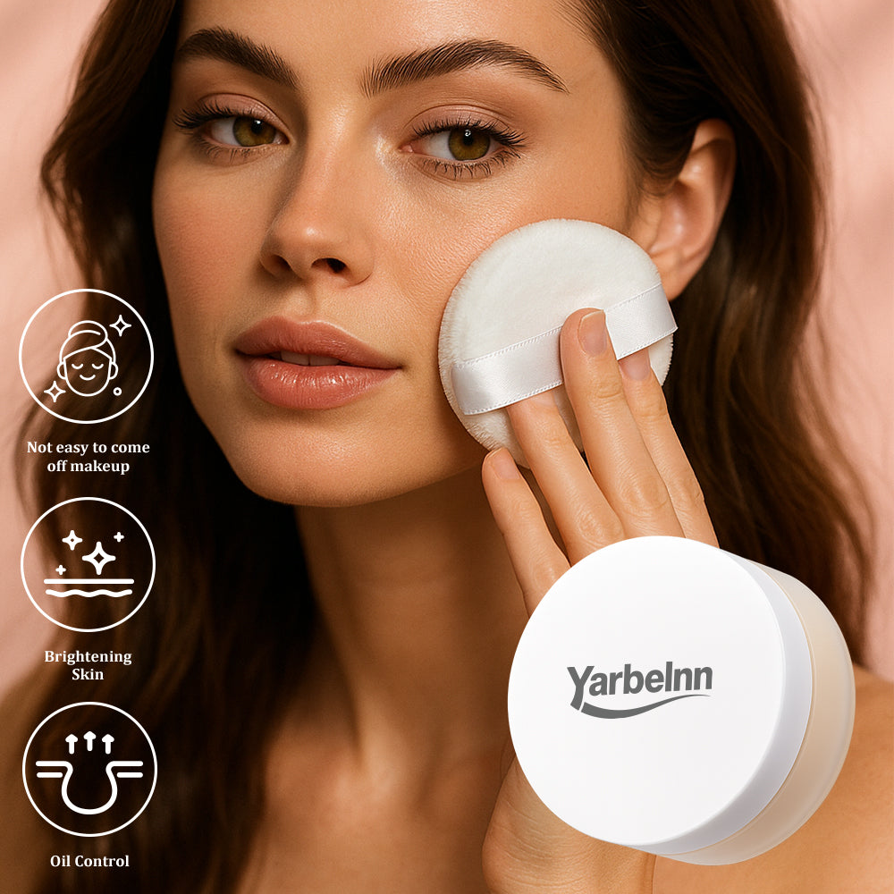 Long-Lasting Matte Concealer Setting Powder with Highlighter - Waterproof Oil Control Face Powder, 8g