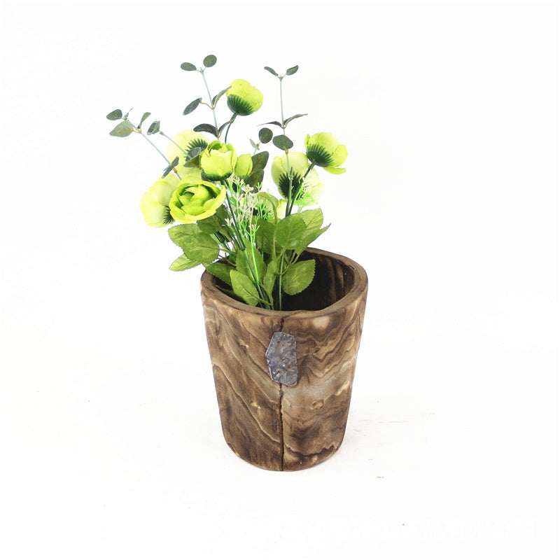 Handmade Wooden Flower Pot - Modern Garden Planter with Rustic Style