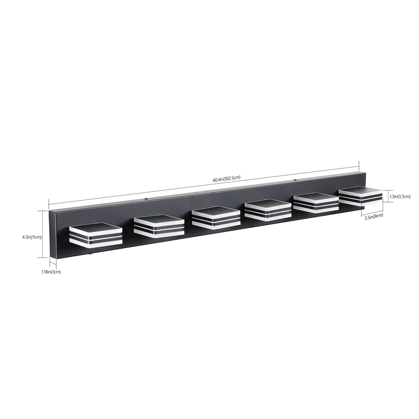Modern 6-Light LED Vanity Light - Dimmable Wall Fixture