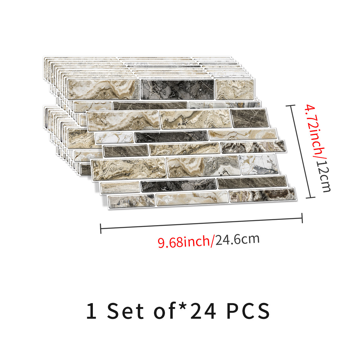 Peel and Stick Imitation Marble Pattern Wallpaper - Taupe