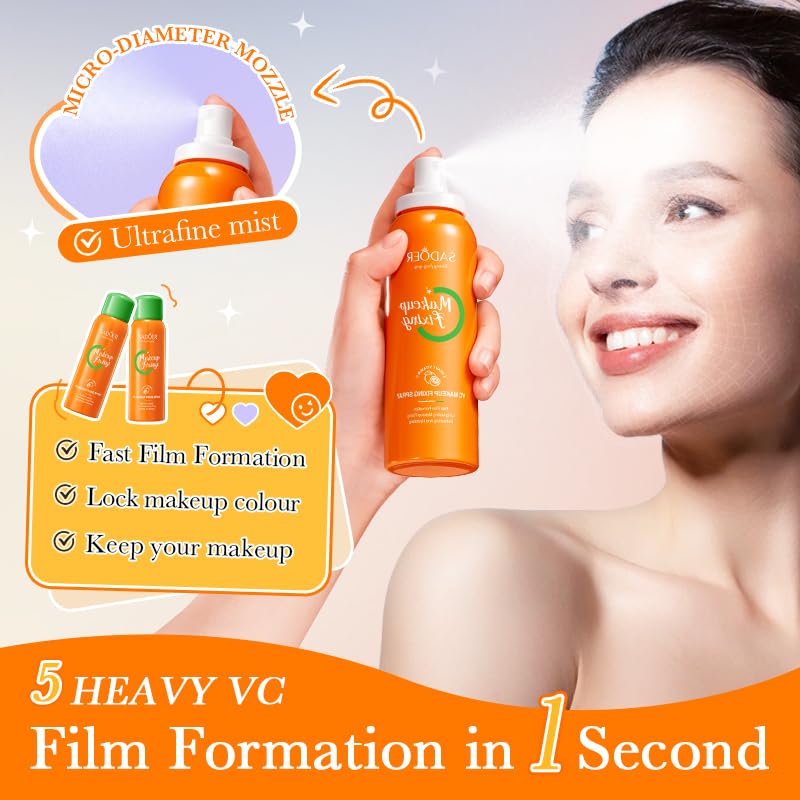 Vitamin C Makeup Setting Spray - 150ml Long-Lasting Hydrating Mist