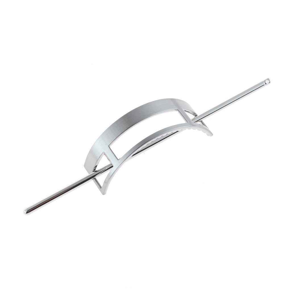 Rectangular Zinc Alloy Hairpin - Brushed Finish, Simple Hair Accessory