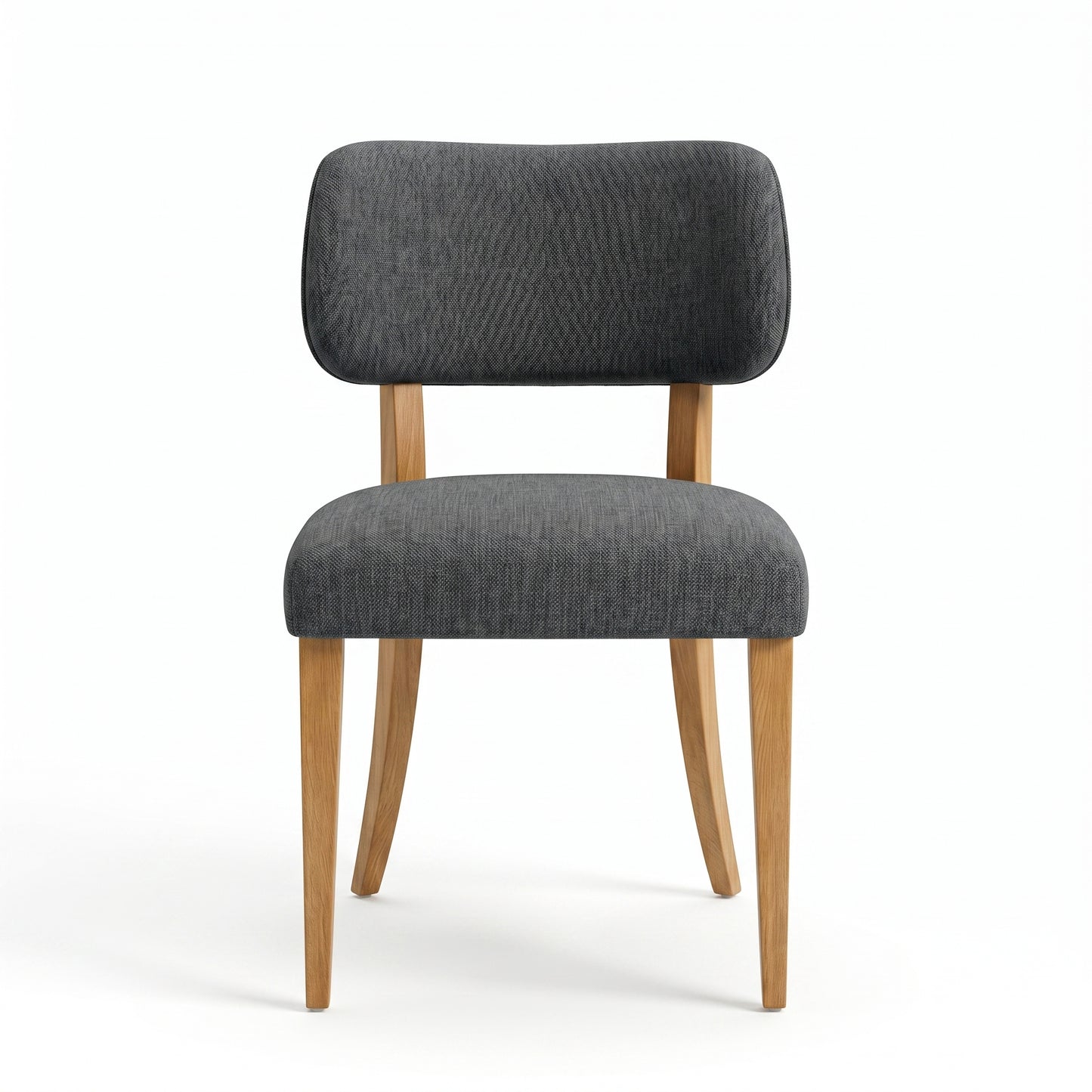 Modern Fabric Upholstered Dining Chairs Set of 2 - Dark Grey