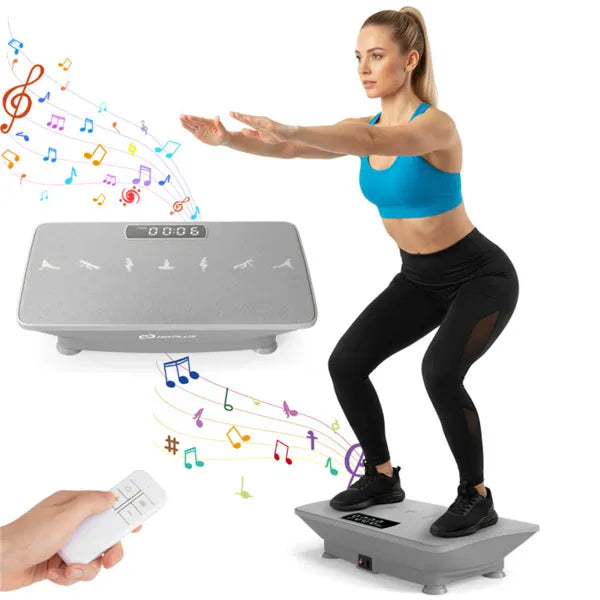 Full Body Vibration Plate Exercise Machine - 10 Speed Levels, Remote Control, 440LBS Capacity