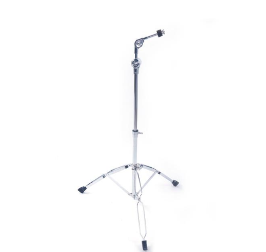 Cymbal Boom Stand for Drummers - Adjustable Height, Silver