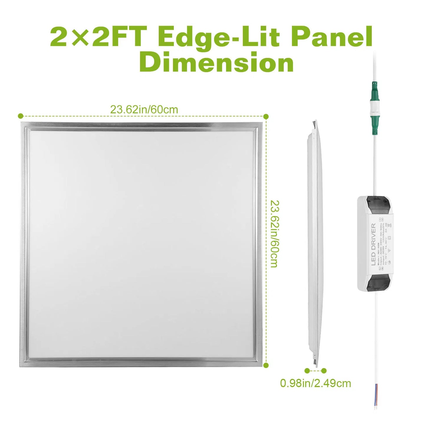 LED Panel Light 5800LM 7000K Recessed Ceiling Lighting 150W Equivalent