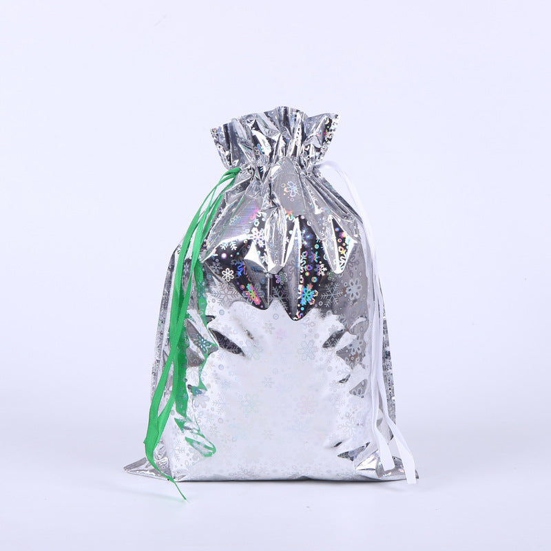 Festive Aluminum Foil Gift Bags for Christmas & New Year Party Packaging
