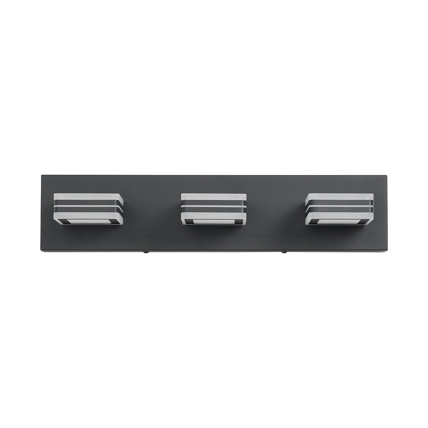 Matte Black LED Vanity Light Fixtures 3-Light Wall Sconce for Bathroom