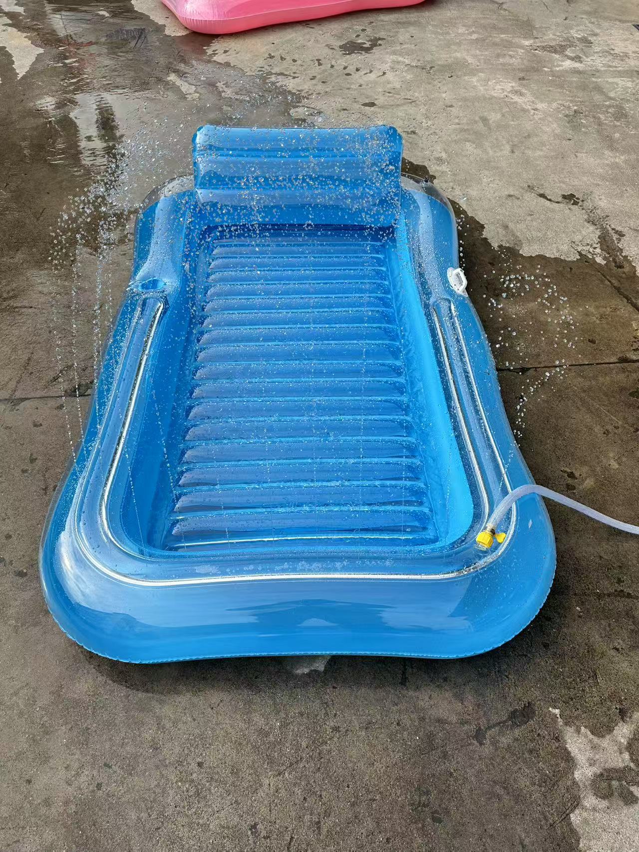 Inflatable Maple Leaf Swimming Ring Float Raft - 214x145cm