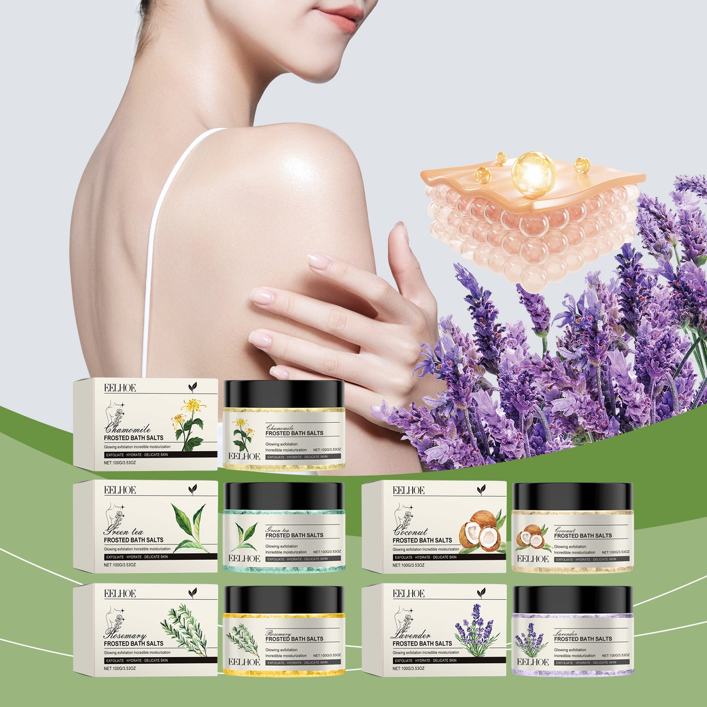Exfoliating Sea Salt Body Scrub with Lavender & Aloe Vera