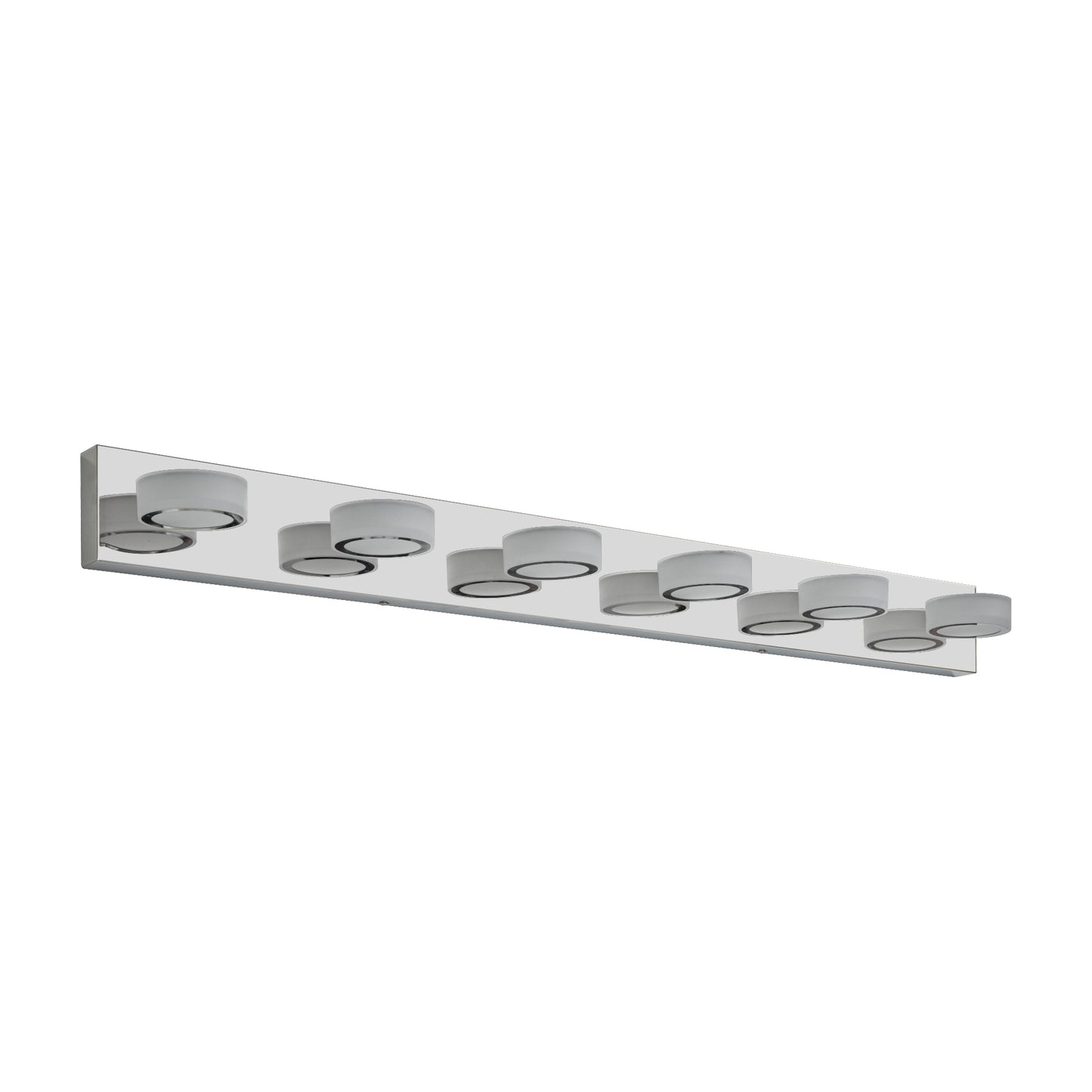6-Light LED Vanity Light Fixture - Dimmable Chrome Bathroom Lighting