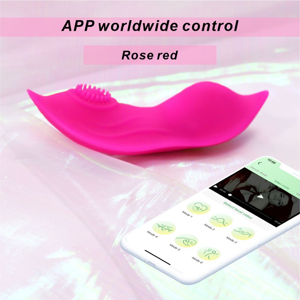 Wireless App Remote Control for Women Multi-Frequency Self-Control Black or Rose Red