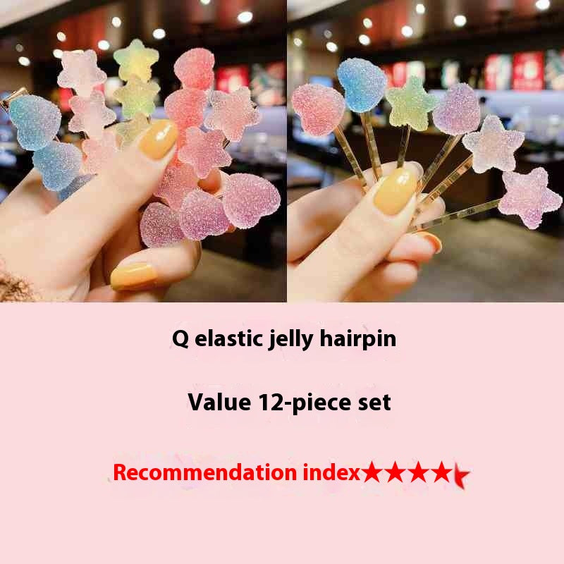 Children's Candy Color Hairpin Set - 6, 12 Piece Hair Accessories for Girls