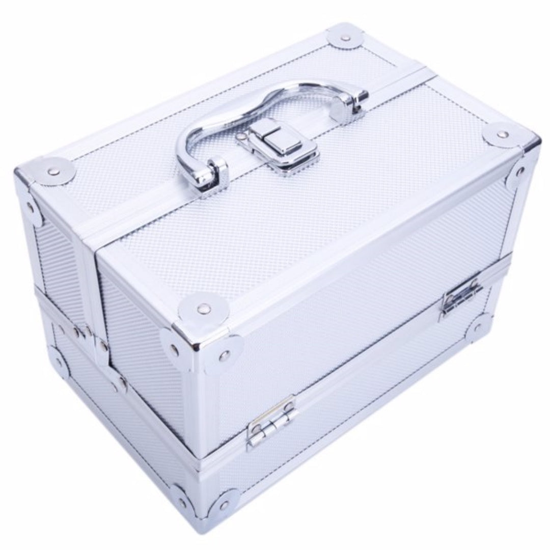 Aluminum Makeup Case with Mirror - Portable Organizer SM-2176